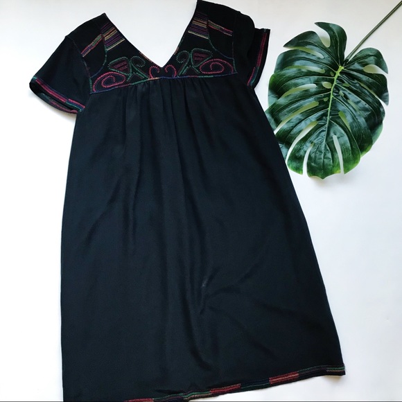 Madewell Dresses & Skirts - MADEWELL | 100% SILK | EMBROIDERED TUNIC DRESS M12